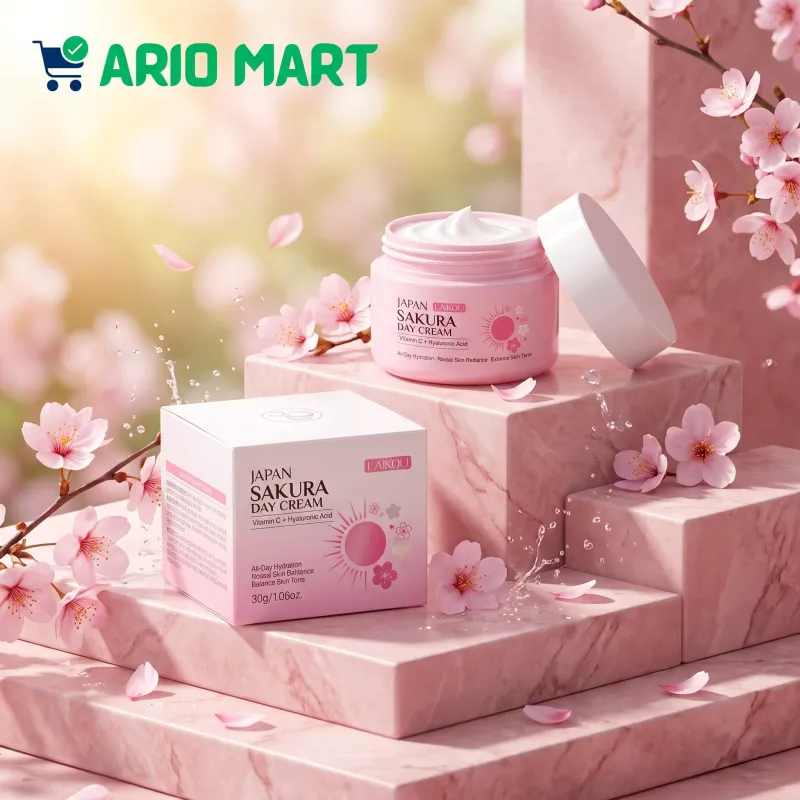 LAIKOU Japan Sakura Day Cream with Vitamin C & Hyaluronic Acid - 30g - SAJ